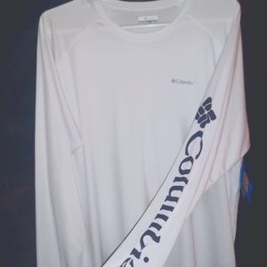 NWT Columbia Mens XXL white long sleeve shirt